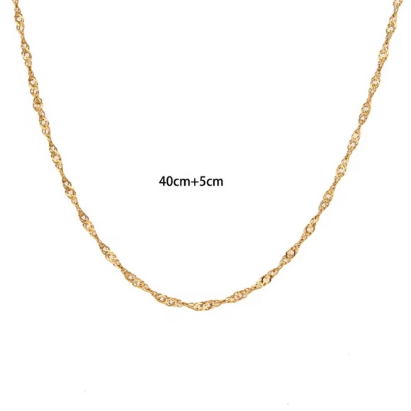 Necklace & Bracelet Set ⭐️ 18K Gold Plated Twist Chain - Picture 4 of 7